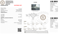 Natural Round Brilliant Loose Diamond – IGI Certified (0.42 CT, H Color, SI1 Clarity)