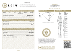 Natural Pear Brilliant Loose Diamond – GIA Certified (0.30 CT, G Color, SI1 Clarity)