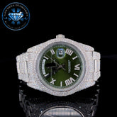 Luxury Automatic Watch – Green Roman Numeral Dial with Prestigious Bracelet