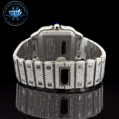 Luxury Green Dial Automatic Watch – Full Iced Out with Moissanite Diamonds