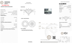 CVD Lab-Grown Round Brilliant Loose Diamond – IGI Certified (1.00 CT, D Color, VVS2 Clarity, Ideal Cut)